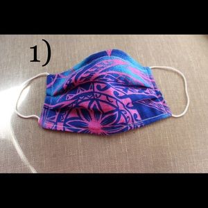 Aloha and tribal print face masks made only in HI